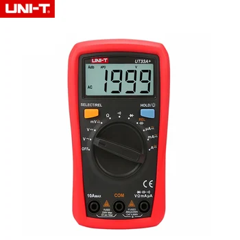 

UNI-T UT33A+ Digital Multimeter Auto Range Palm Size 200mV~600V 10A Voltmeter Ammeter Resistance Capatitance Tester
