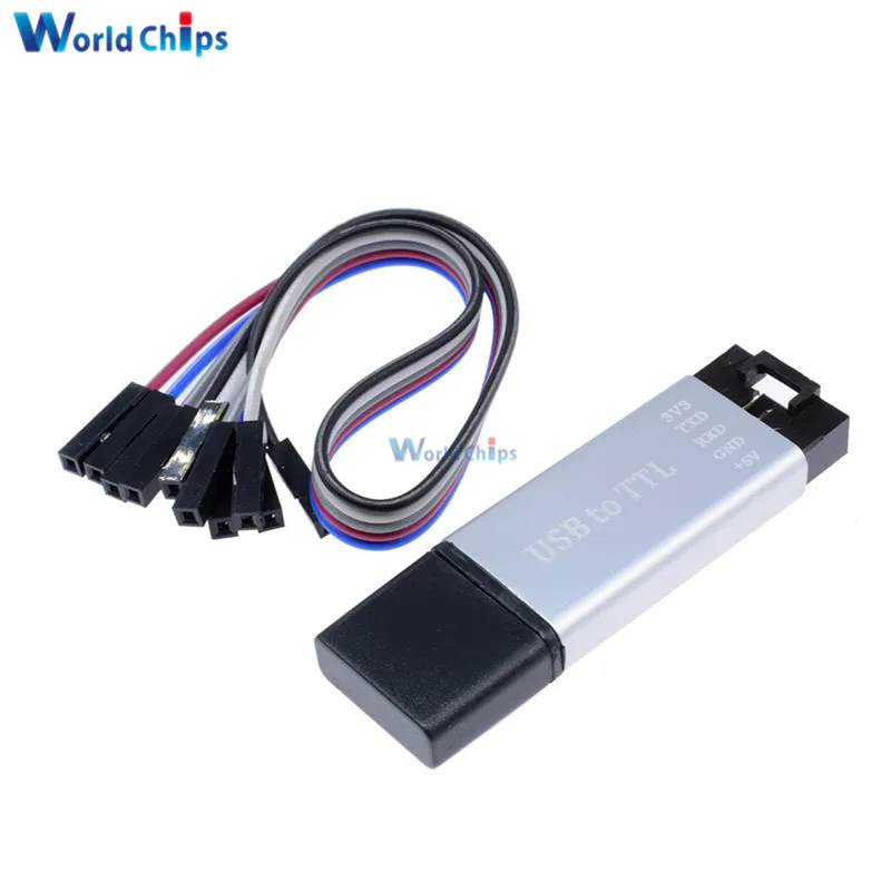 Алюминиевый корпус CP2102 USB 2,0 к ttl UART модуль 5Pin последовательный преобразователь STC Замена FT232 модуль Поддержка 5 В/3,3 В