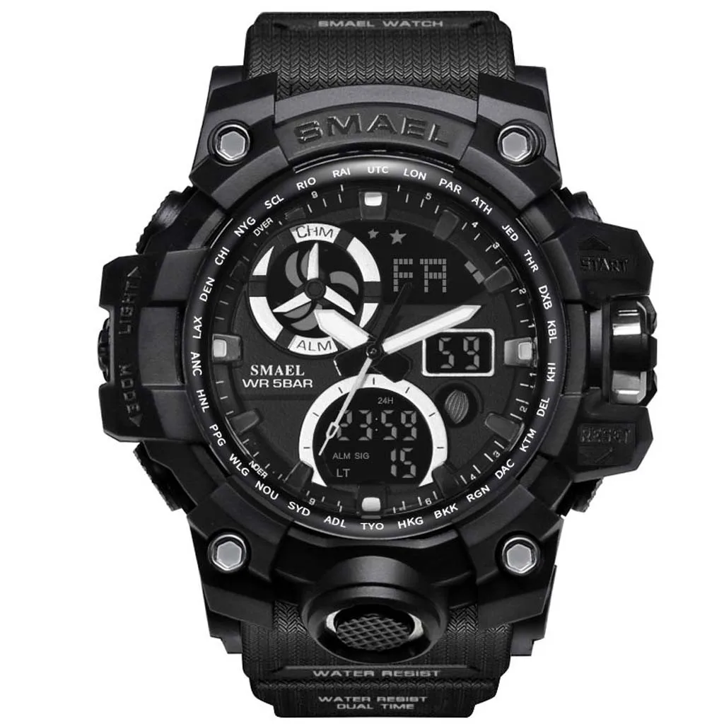 Мужские часы с цифровой подсветкой, мужские военные светодиодный наручные часы, военные водонепроницаемые спортивные часы, цифровые erkek kol saati,#10