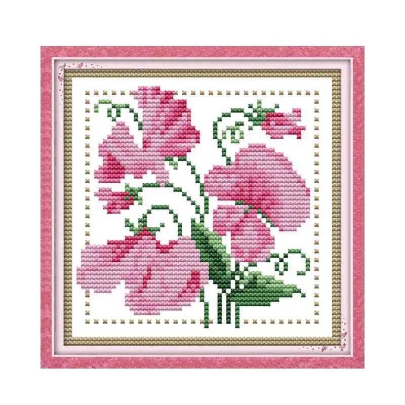 Counted Cross Stitch Kits Mini December Flowers Plant Series