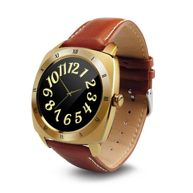 

Bluetooth DM88 Smart Watch IPS Full View Round Dail Leather Smartwatch Heart Rate Monitor Pedometer Relojes For IOS Android