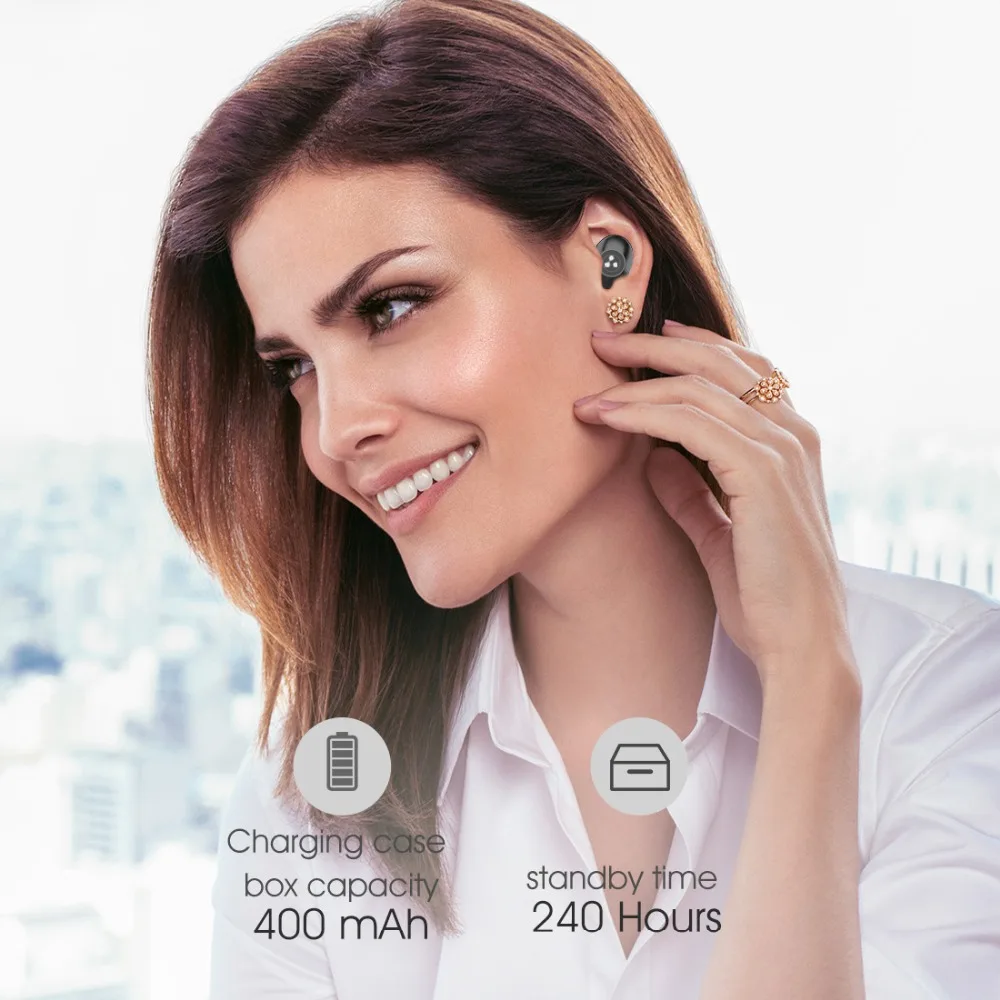 Слог S105 Беспроводная bluetooth-гарнитура Мини Спортивные наушники bluetooth V5.0 слог S105 наушники TWS беспроводные стерео