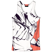 Горячая Распродажа Новая мода 3D Мужская аниме печать 9 Размер Повседневная Tanktop на заказ Печать