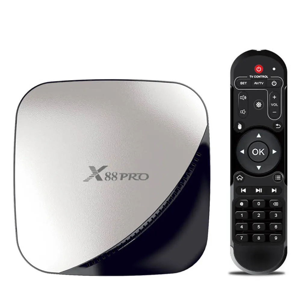 X88 PRO Smart TV Box Android 9 0 Rockchip RK3318 Четырехъядерный 4K 2GB16GB 2.4G5G WiFi HD медиаплеер с пультом