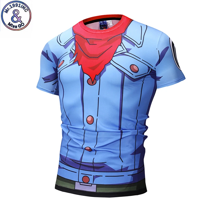 

Mr.1991 brand Big kids Japan Anime Dragon Ball Trunks 3D printing boy's t-shirt casual short sleeve O-Neck tee girls tops NT5