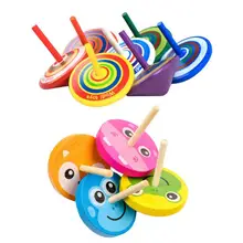 Деревянная Юла детские игрушки рельеф стресс Настольный спиннинг игрушки подарки на день рождения игрушки для детей развивающие игрушки