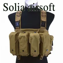 Тактический, для жилета, для страйкбола большой емкости журнал AK Rig Перевозчик боевой жилет песок