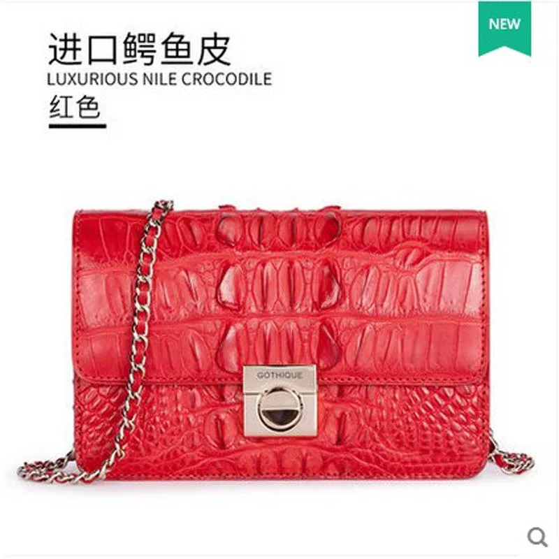 

2018 gete new hot thailand crocodile leather women handbag dinner package