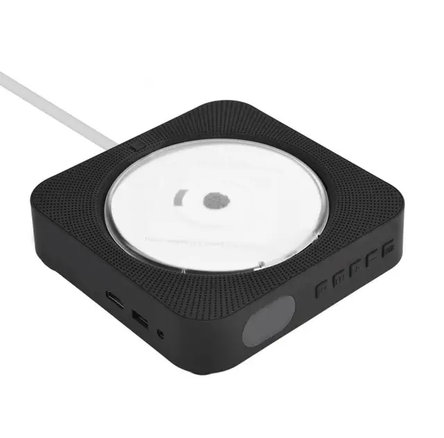 New Wall Mounted Bluetooth DVD CD Player Speaker with Remote Control (Black US)