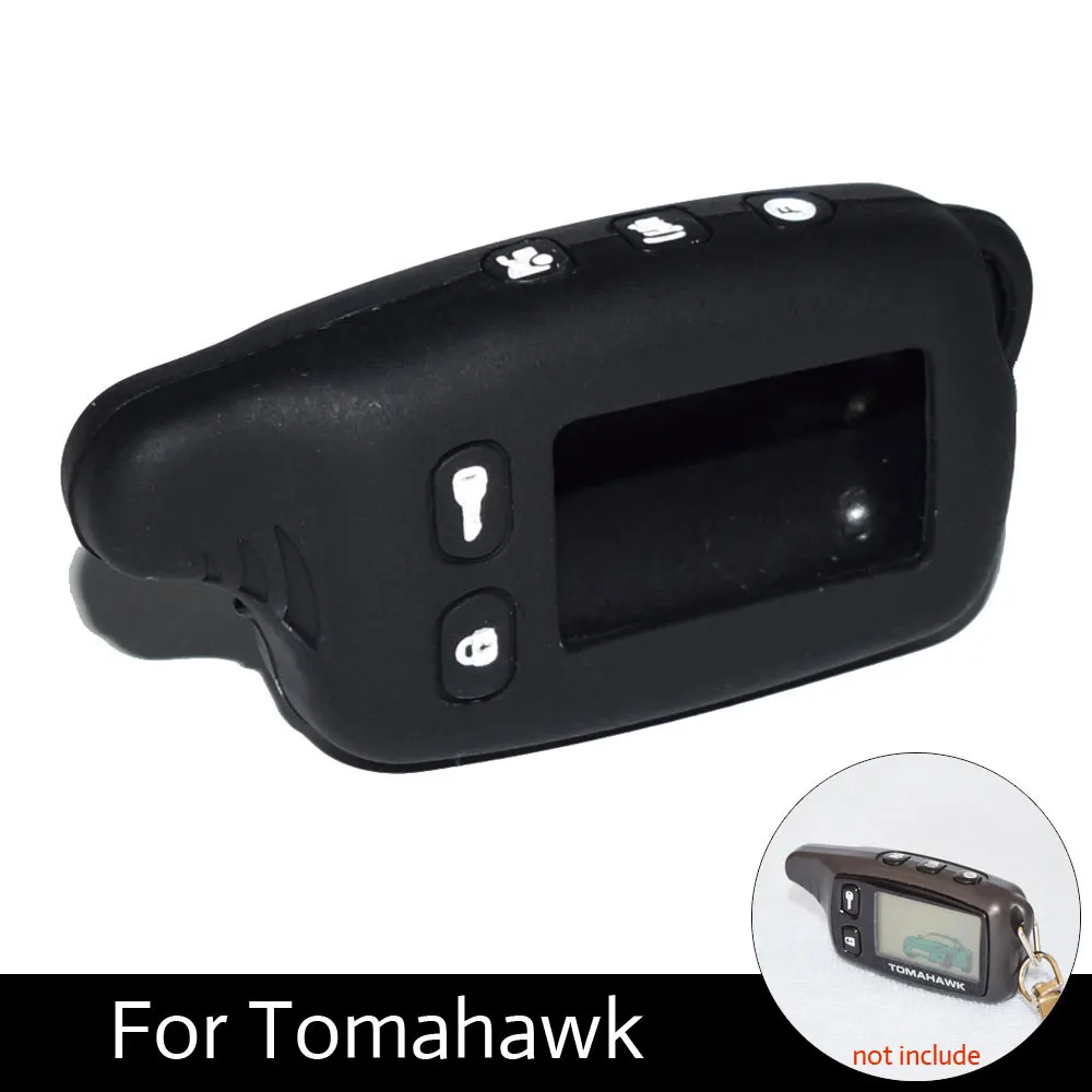 

TW9010 Silicone Key Case For Tomahawk TW 9030 9010 9020 Two Way Car Alarm System LCD Remote Control Keychain Transmitter Cover