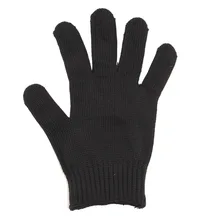 1Pair Black Stainless Steel Wire Safety Works Anti Slash Cut Resistance font b Glove b font