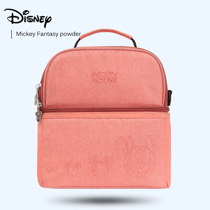 Disney мать бутылка для сумки изоляции мама многофункциональный, вместительный плеча беременность водонепроницаемый подгузник рюкзак для младенцев - Цвет: Черный