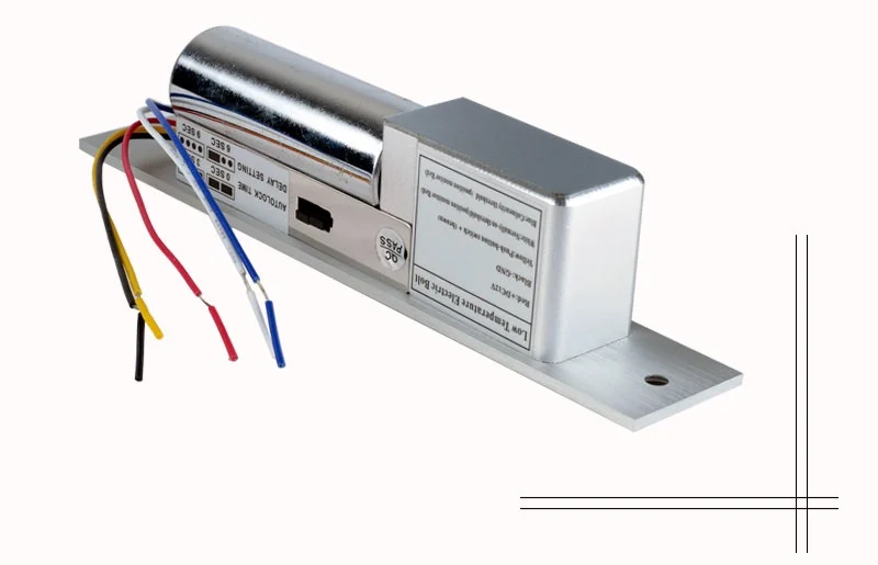 Низкая температура 5 проводов электронный Болт замок с функцией задержки времени система контроля допуска к двери DC12V замок