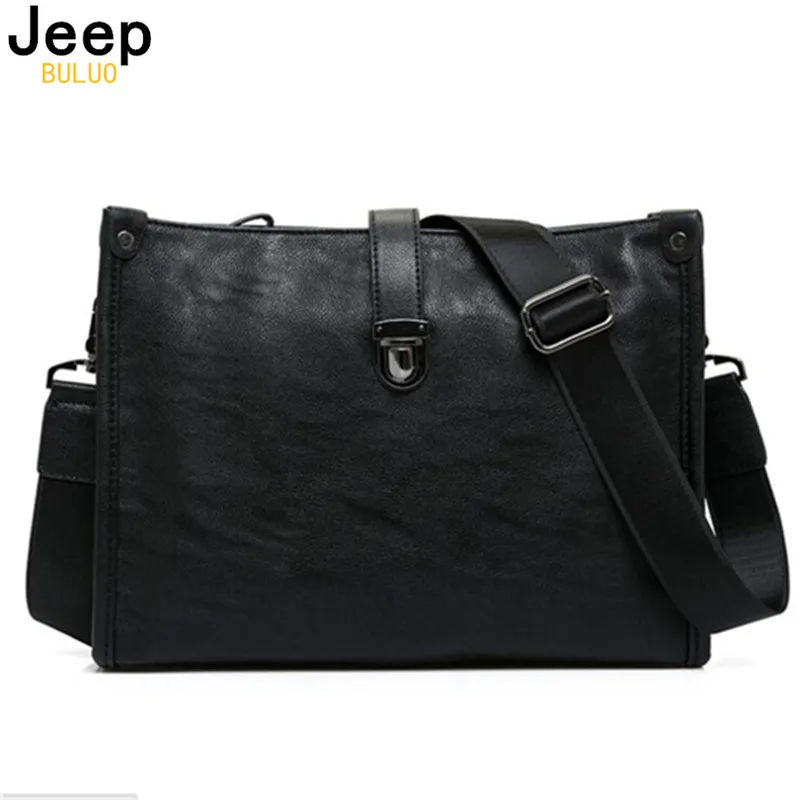 

2017 New Men Messenger Bags High Quality Leather Tote Bag Black And Brown Business Shoulder Bag For Ipad Fashion Male Hobos 9908