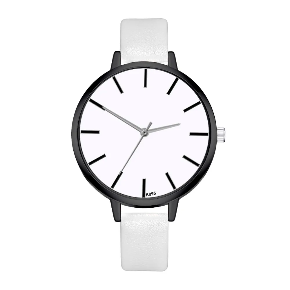

Hot Sale Women Fashion Minimalist Large Dial Watch Luxury Brand Quartz Watch Lady Leather Strap Female Watches Clock Relogio #B