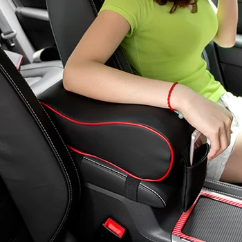 

1 Pcs Car Universal Soft Comfortable Asymmetric Armrest Increase Box Mats Car Interior Pad Set PU Leather Car Styling Top Liner