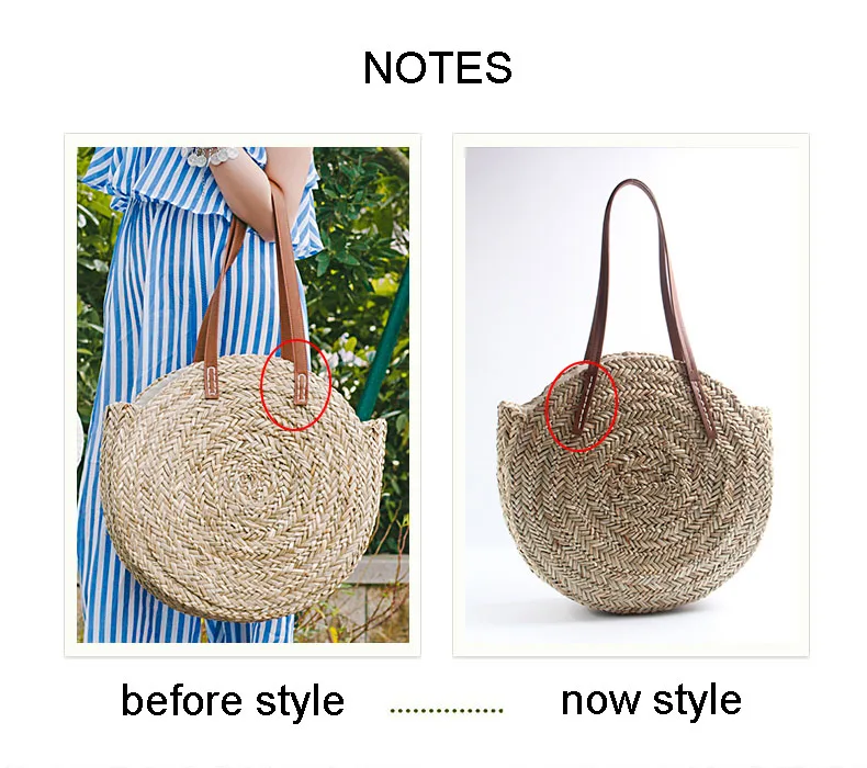 Модные круглые соломенные сумки из ротанга, женские сумки через плечо, Повседневная плетеная лоза, сумки марокканской пальмовой корзины, пляжная сумка, летняя большая сумка