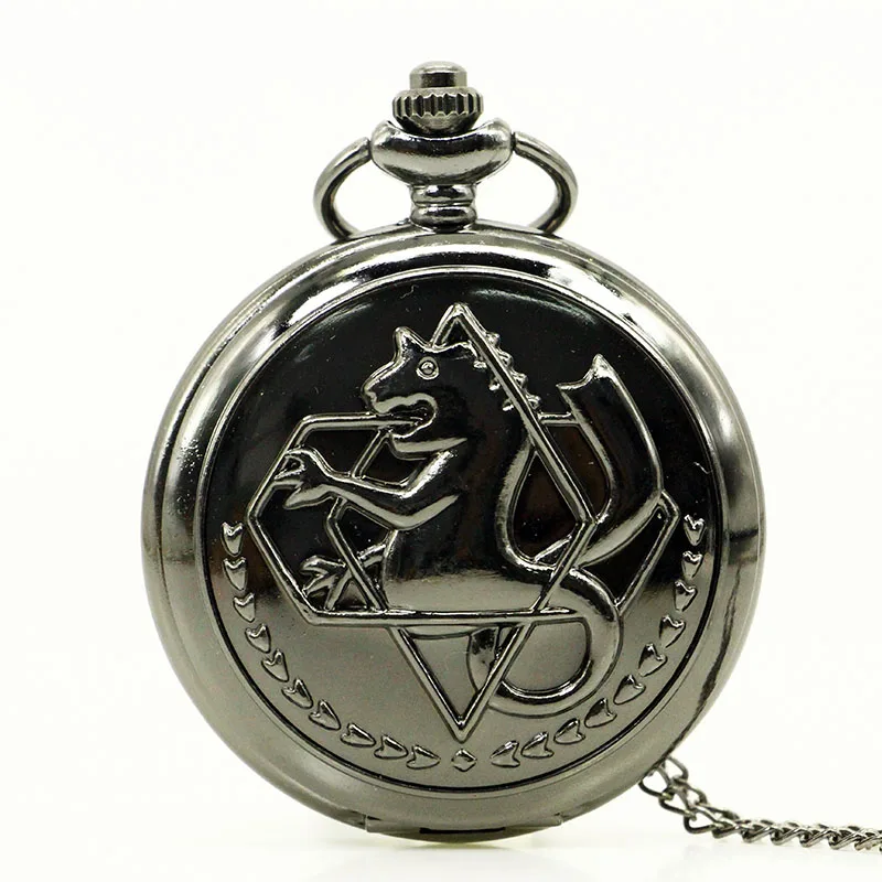

Antique New Bronze Retro Fullmetal Alchemist Pocket Watch Edward Elric Cartoon Anime Quartz watches Gift