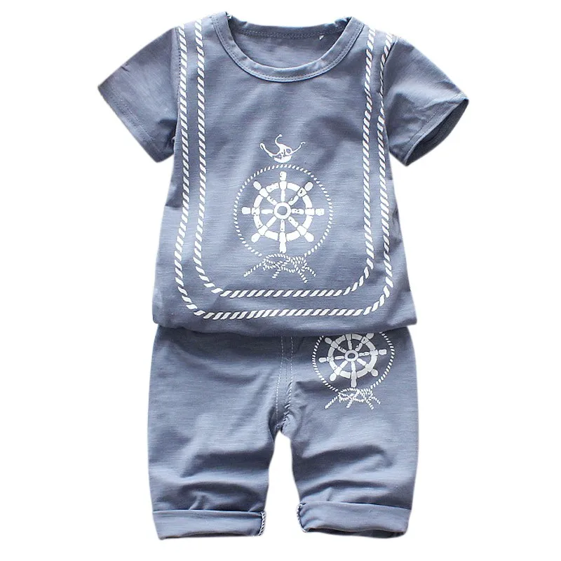 Children's Clothing Set Summer Baby Boy 1-4Y Short Sleeve T-shirt Casual Pant Clothes for Kids Boys |