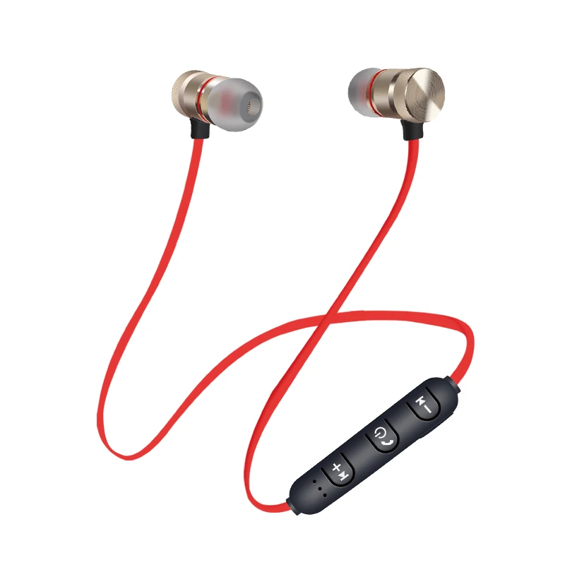 Bluetooth наушники спортивные высококачественные стерео наушники-вкладыши супер бас смартфон Музыка Спорт гарнитура с микрофоном - Цвет: Gold earphone