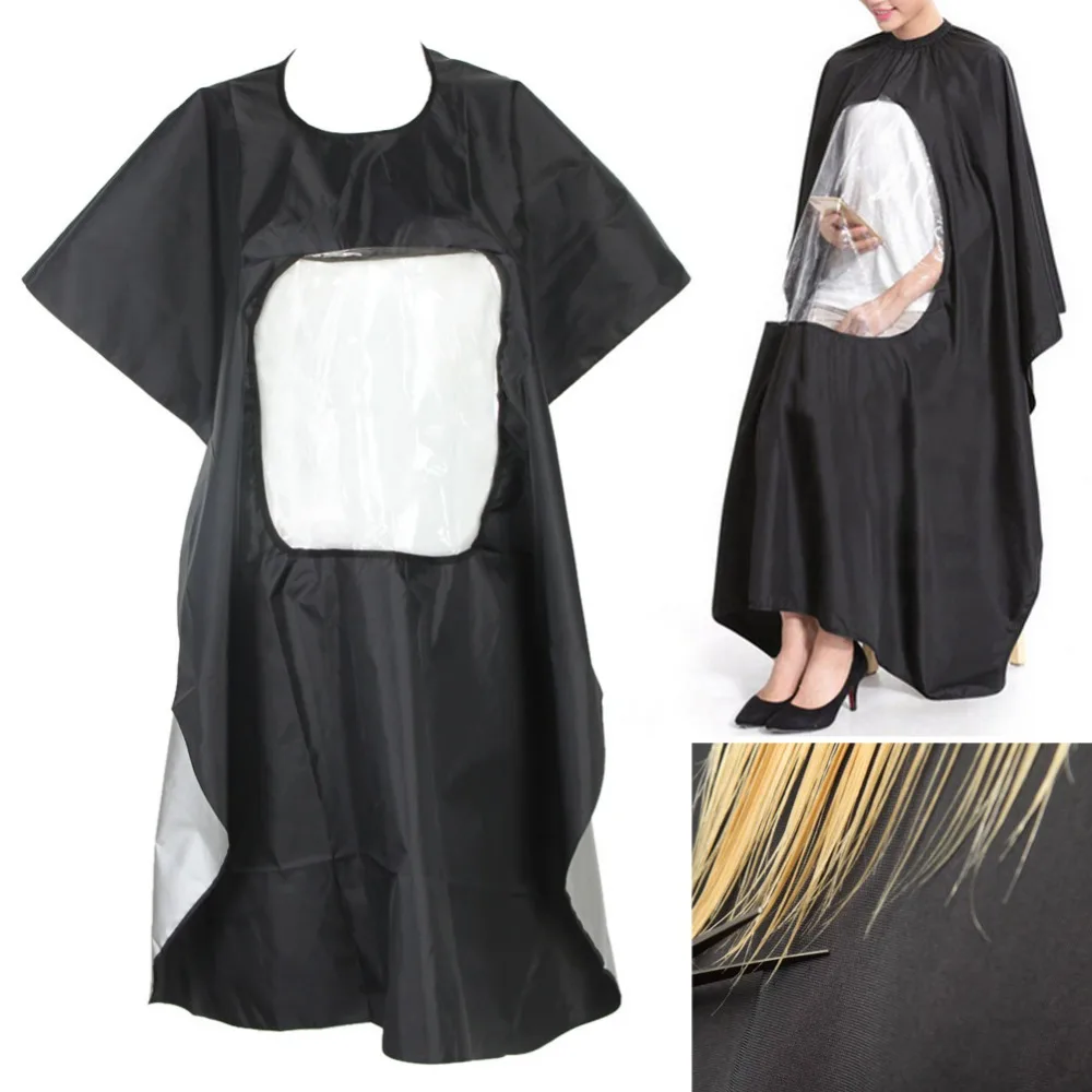 

Professional Salon Barber cape Hairdresser Hair Cutting Gown cape with Viewing Window Apron Waterproof Clothes Hair Styling