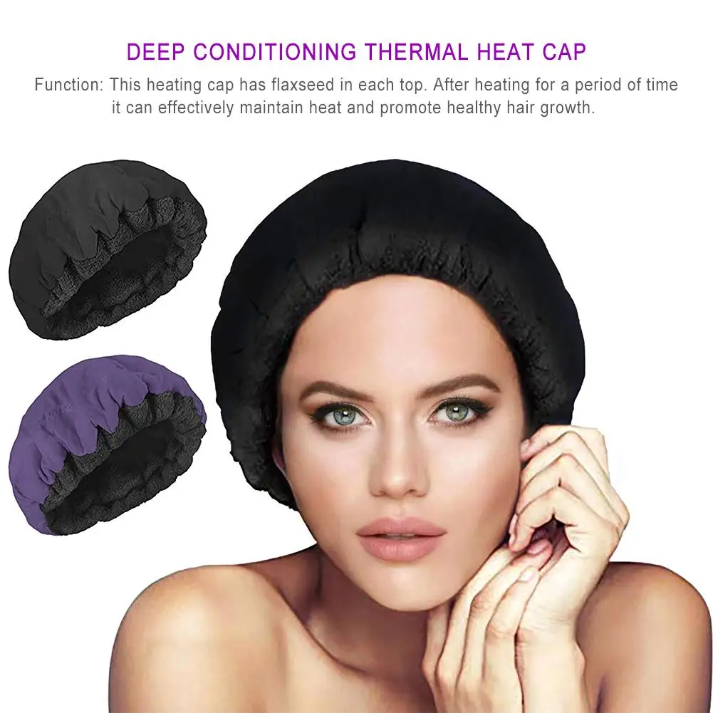 Уход за волосами нагревательная шляпа глубокое кондиционирование тепловой колпачок Microwavable тепловой колпачок паром микрофибра хлопок Реверсивный льняной интерьер