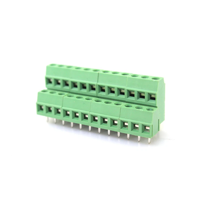 

3 poles 3.81mm / 0.15" Dual Row PCB Screw Terminal Block Connector