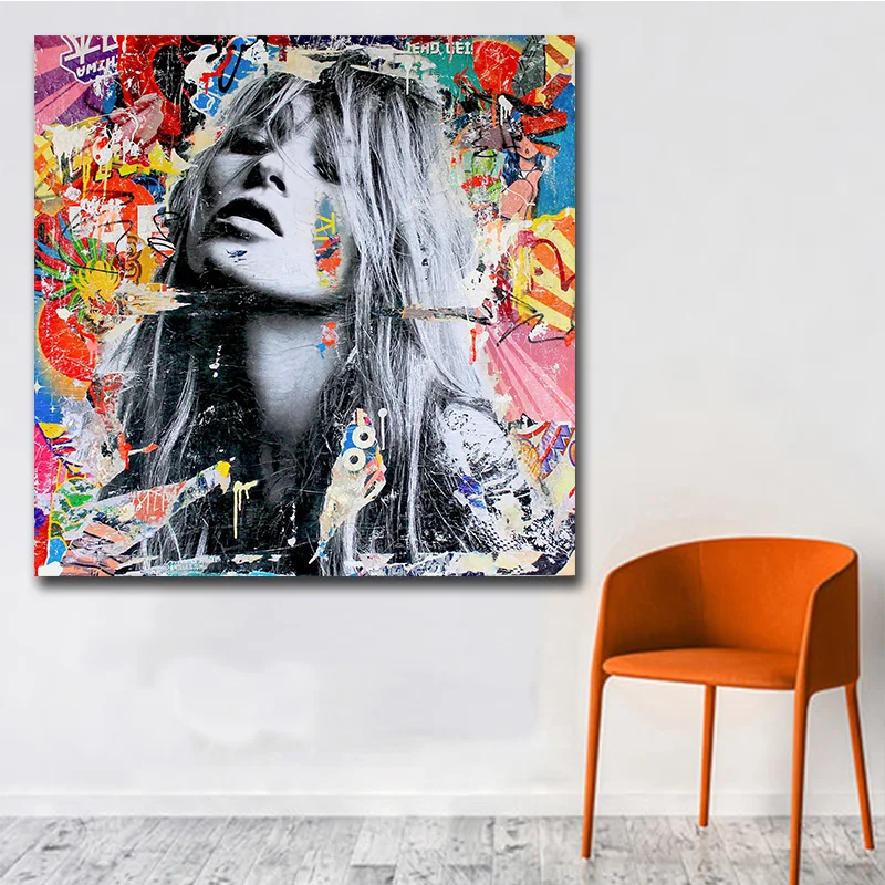 Goodecoration поп арт живопись красочный напечатанный рисунок холст граффити