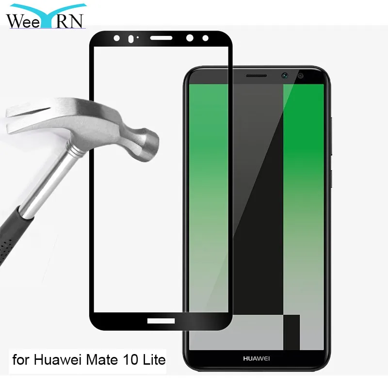 

WeeYRN 9H 2.5D For Huawei Mate 10 lite Mate10 lite Tempered Glass Screen Protector For Huawei Mate 10 lite Full Protective Glass