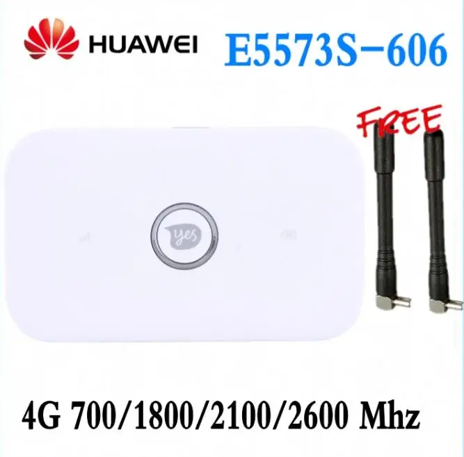 Разблокированный huawei E5573 E5573s-606 CAT4 150M 4G, Wi-Fi, routerwireless Мобильный Wi-Fi FDD 700/1800/2100/2600 МГц+ 2 шт. антенны