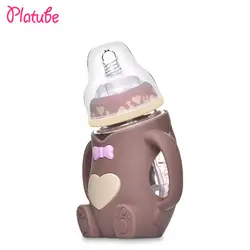 Новорожденный wide диаметра бутылки взрывоустойчивой анти-метеоризм с ручкой детское питание стеклянная бутылка