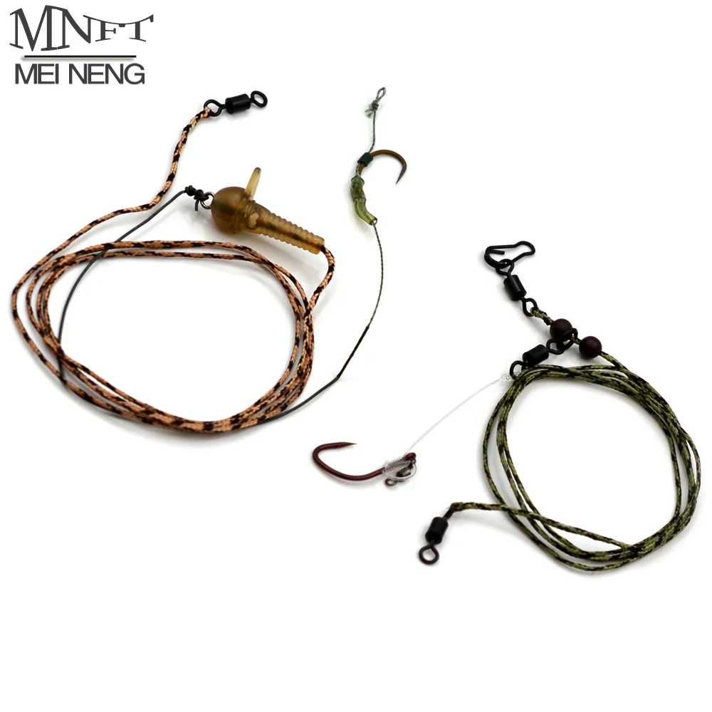 

MNFT 1Set Carp Fishing Rig Terminal Tackle Lead Core Line Hook Link Barbed Hook Link Fishhooks Long Shot Rig Set
