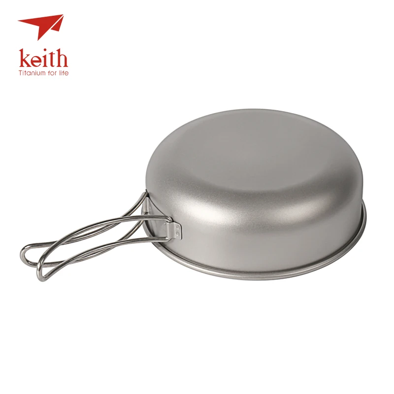Keith Camping al aire libre de titanio de manejar Pan campamento baño Pinic utensilios de cocina Ti5324