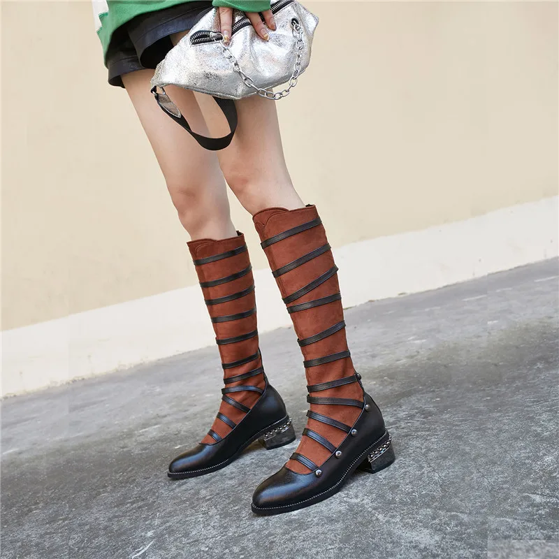 Ymechic Punky Bloque Zapatos 2018 Flock Med Gótica Hebilla Ymechic Punky Bloque Zapatos 2018 Flock Med Gótica Hebilla