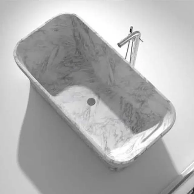 1700mm bathroom square solid surface matt white freestanding bathtub