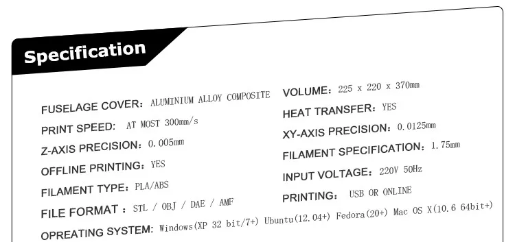Kit de alta precisão da impressora 3d