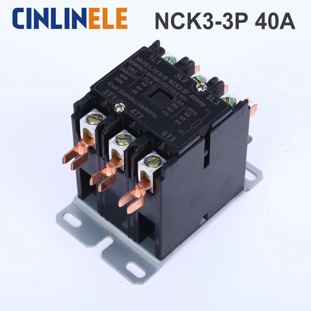 

Free Shipping AC Contactor of Air Conditioning Parts Tool 3P 7500W 40A Air Conditioning Protector 110V 220V-250V