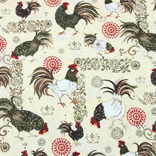 50*140 см мультфильм Петух Курица, петух хлопчатобумажная ткань для шитья Diy ручной работы девушки постельные принадлежности домашний кошелек из ткани одеяло