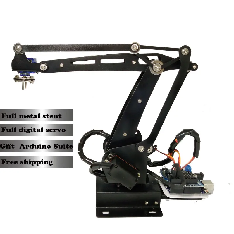 Танк робот DIY шасси умный трек с двумя углеродными щетками мотор для Arduino танки из нержавеющей стали, t100