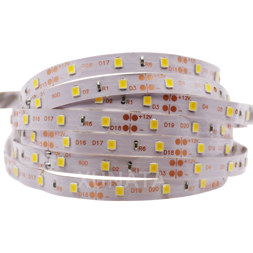XUNATA Светодиодная лента светильник 5 м 2835 SMD DC 12 В 60/240 светодиодов/м