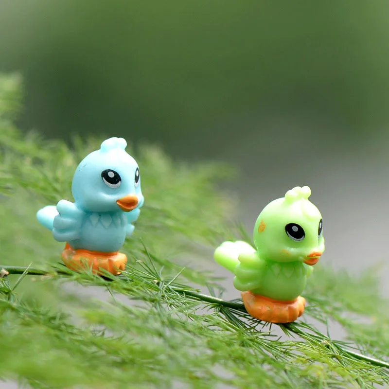 

Blue Green Brid Animal Miniature Fairy Garden Home Houses Decoration Mini Craft Micro Landscaping Decor DIY Accessories