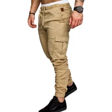 Мужские эластичные длинные брюки на шнурке повседневные брюки для бега военные армейские брюки карго мужские Леггинсы одноцветные