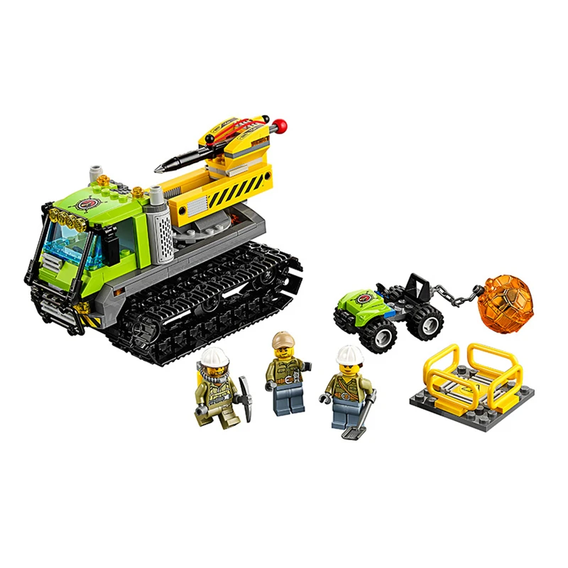 Совместимые модели города строительные блоки игрушки 02003 350 шт. Серия города вулкан Expedition бурильная установка игрушки хобби