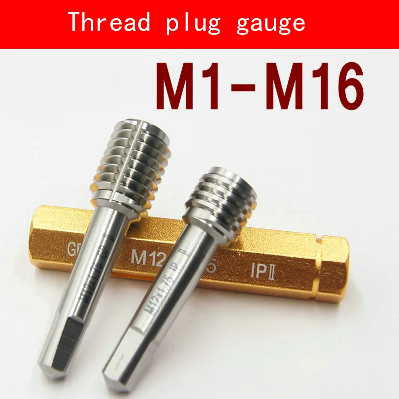 Thread Plug Gauge GO/NO GO Gage M1 M16 5H 6H HSS Material Hardness