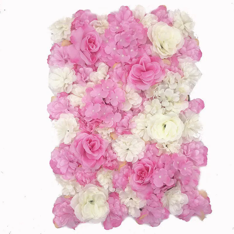 40x60 см шелковые розы цвета шампанского розовые Искусственные цветы для свадебного украшения цветок стены романтические свадебные декорации - Цвет: 15