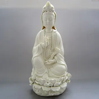 

Chinese Dehua Porcelain Kwan-yin Guanyin Sest Merciful Statue