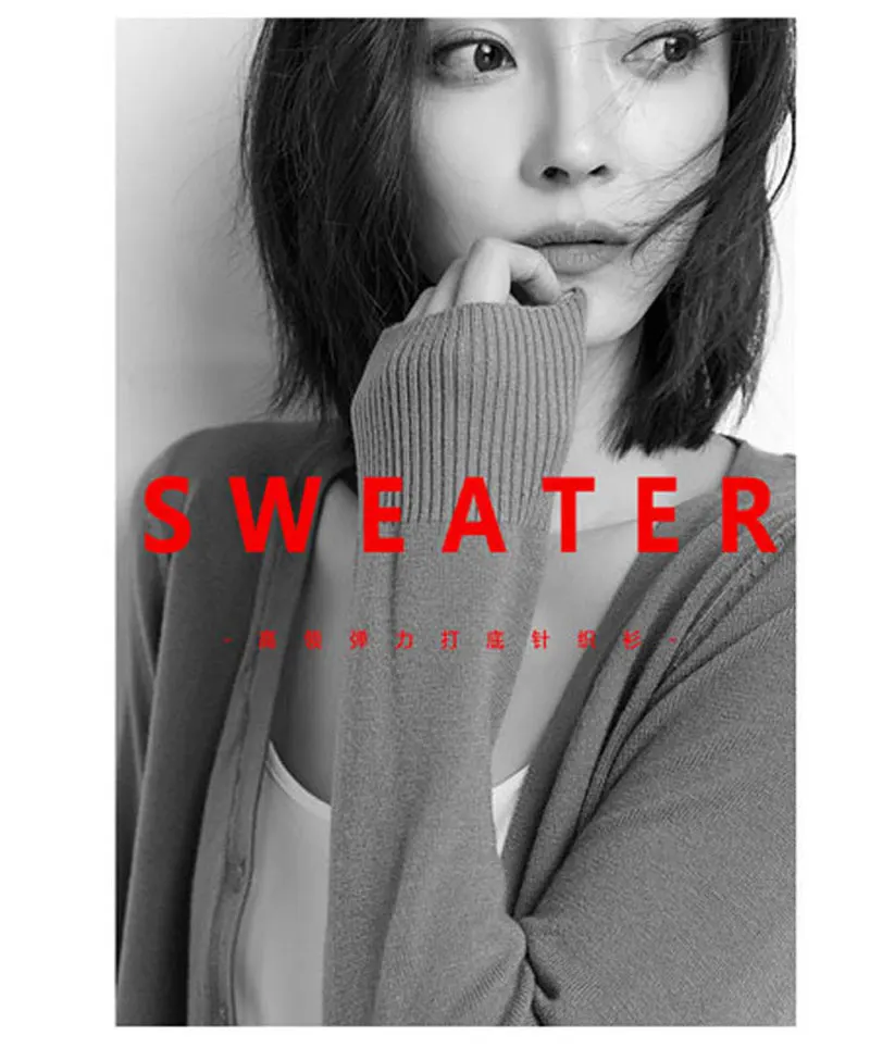 新款针织衫_2019新款女士针织衫开衫v领上衣时尚外套一件代发---阿里巴巴_10
