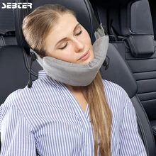 SEBTER подушка для шеи из хлопка с эффектом памяти, без силы тяжести, удерживающая давление, в подголовнике автомобиля, подушка для путешествий и сна, u-образный ворс