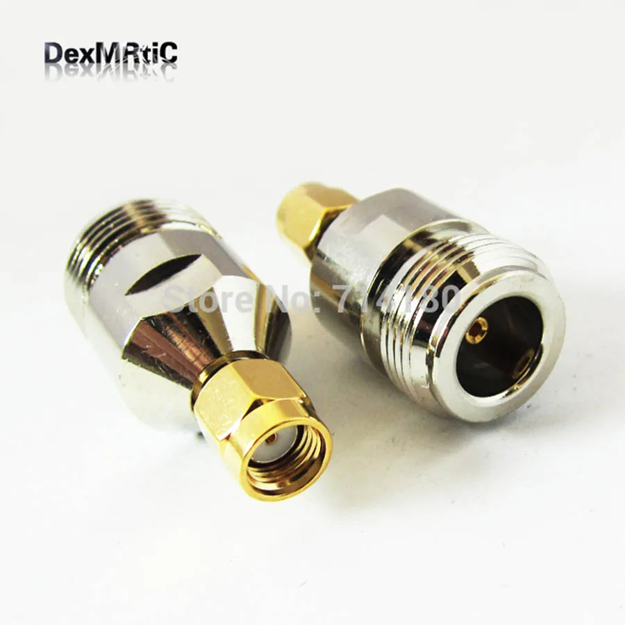 

1pc New N-SMA RF Coax Adapter N Female Switch RP SMA Male plug female pin Straight connector Wholesale