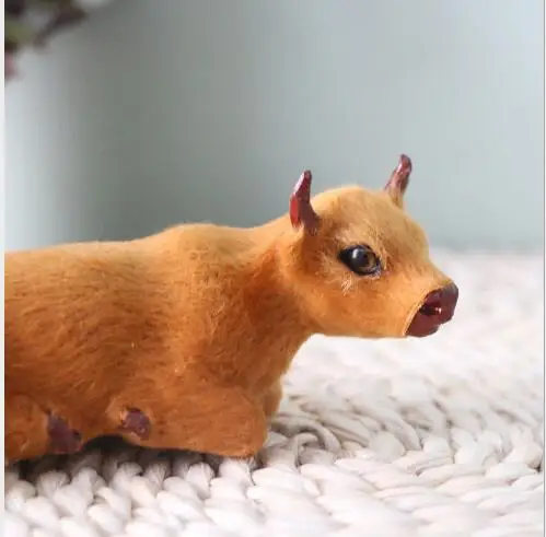  WYZHY Simulation animal leather wool cow window desktop decoration children's knowledge teaching 12 - 32964681747